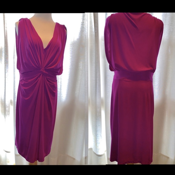 Trendy Fuchsia Midi Dress - Picture 3 of 11